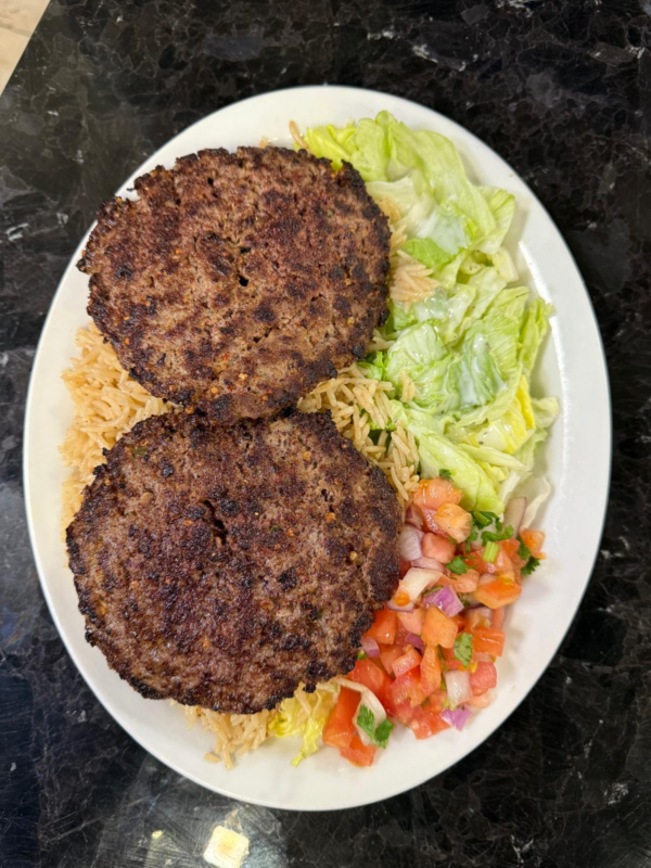 Chapli Kabab (+ Rice & Salad)