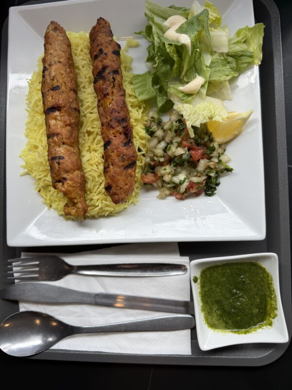 BBQ Beef Kabab + (Rice & Salaad)