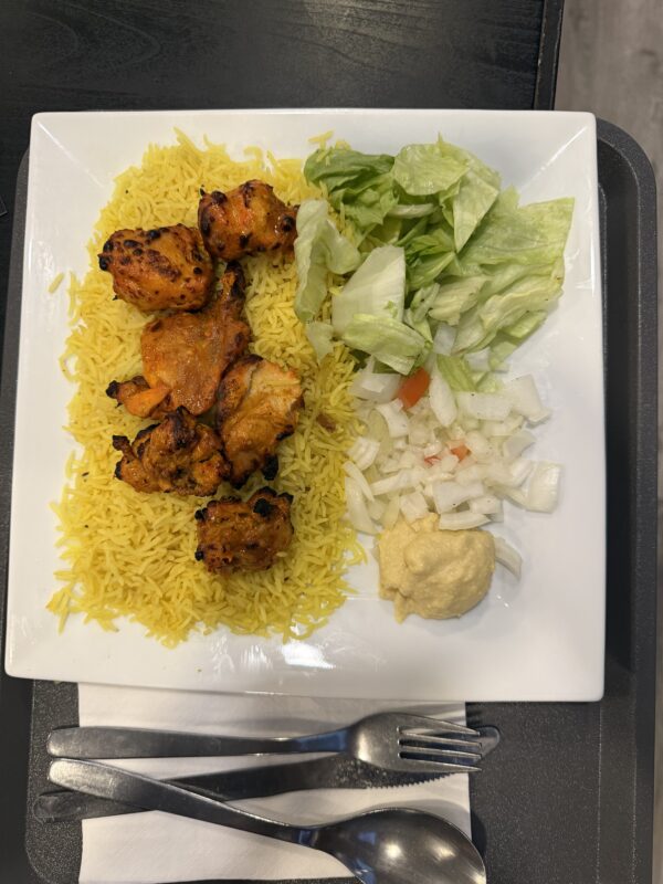 BBQ Chicken Boti + (Rice & Salaad)